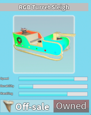Rgb Turret Sleigh Roblox Shark Bite Wiki Fandom - rgb turret sleigh roblox shark bite sharkbite roblox codes 2018 Rgb Turret Sleigh Roblox Shark Bite Wiki Fandom - sharkbite roblox codes 2018