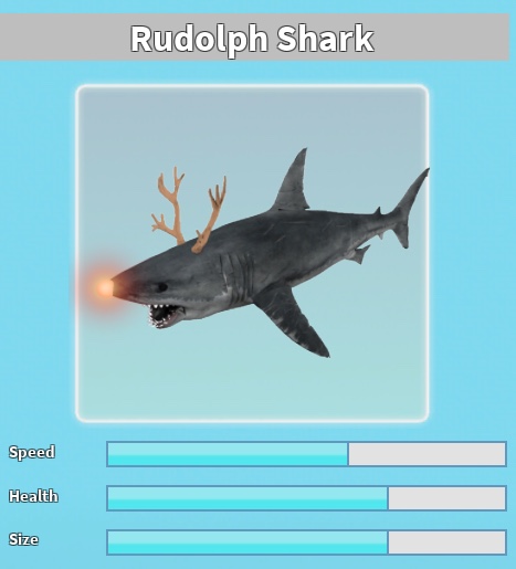 Rudolph Shark Roblox Shark Bite Wiki Fandom - roblox shark bite sharks