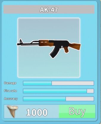 Weapons Roblox Shark Bite Wiki Fandom - mini gun id code for roblox