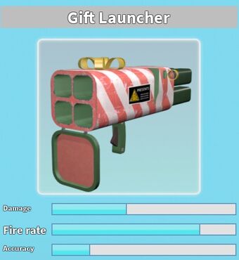 Gift Launcher Roblox Shark Bite Wiki Fandom - roblox sharkbite minigun