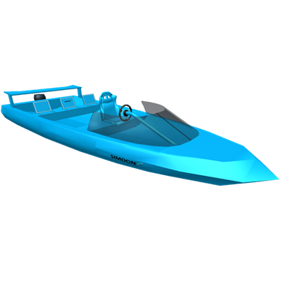 Blue Motorboat Roblox Shark Bite Wiki Fandom - which sharkbite ship is better submarine vs sleigh roblox