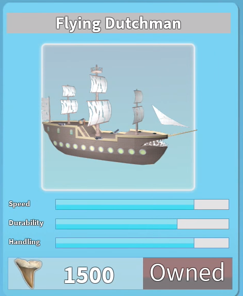 Flying Dutchman Roblox Shark Bite Wiki Fandom - alll kinds of roblox ship games