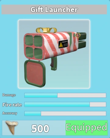 Gift Launcher Roblox Shark Bite Wiki Fandom - pumpkin launcher roblox