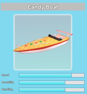 Candy Boat Roblox Shark Bite Wiki Fandom - this boat is faster than the shark roblox sharkbite