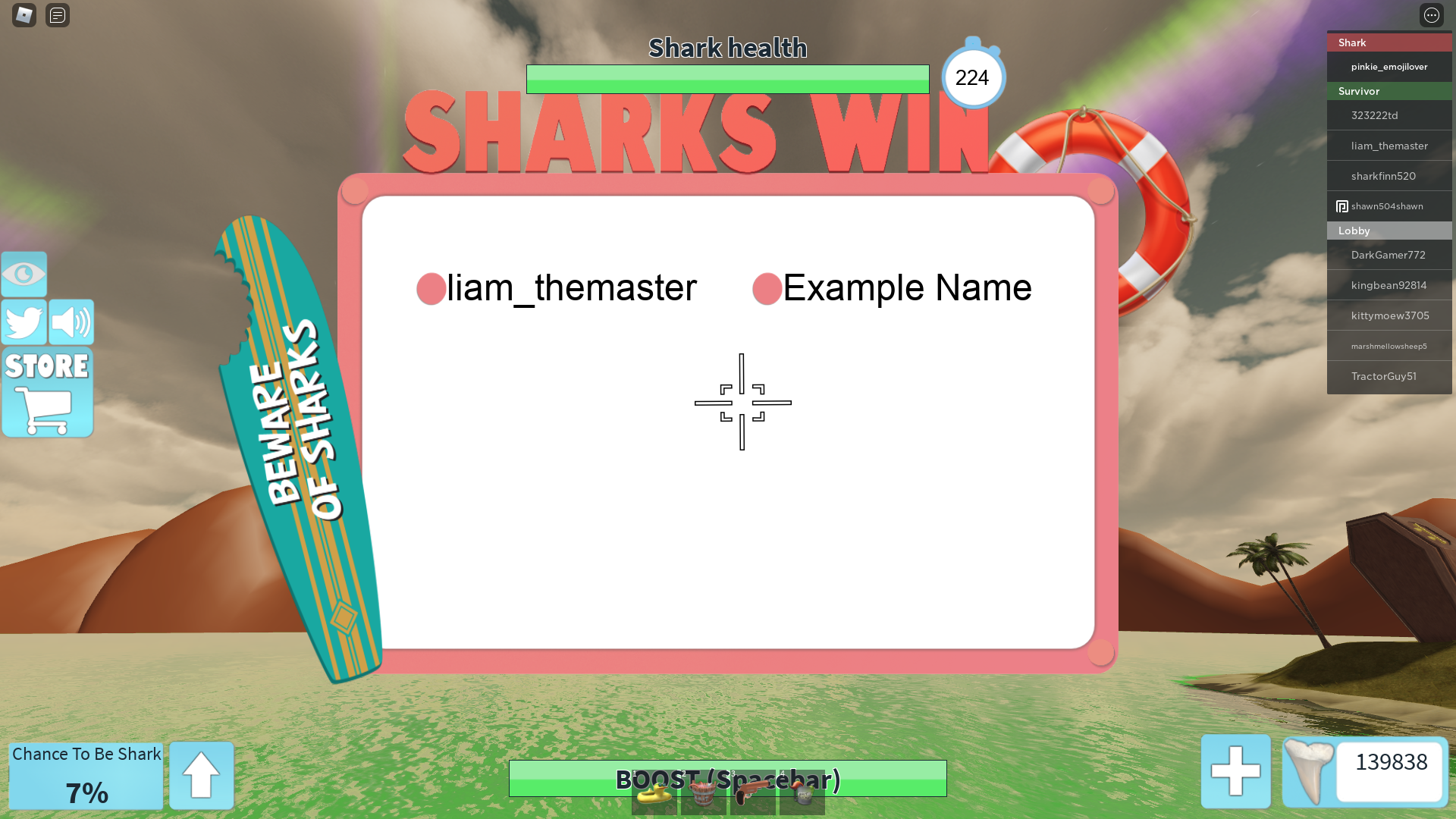 Glitches Bugs Roblox Shark Bite Wiki Fandom - roblox turn down paraticles