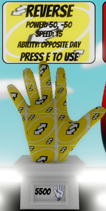 Yellow uno reverse card - Roblox