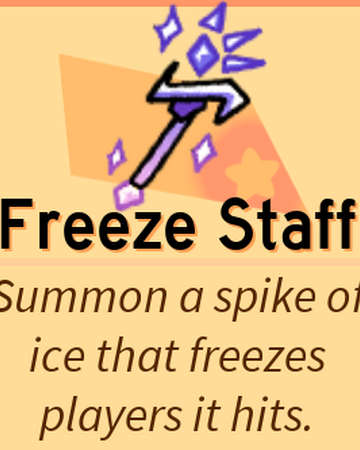 Freeze Staff Roblox Super Bomb Survival Wiki Fandom - why is roblox freezing