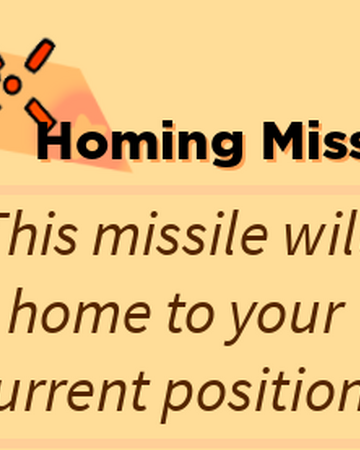 Homing Missile Roblox Super Bomb Survival Wiki Fandom - roblox super bomb survival wiki