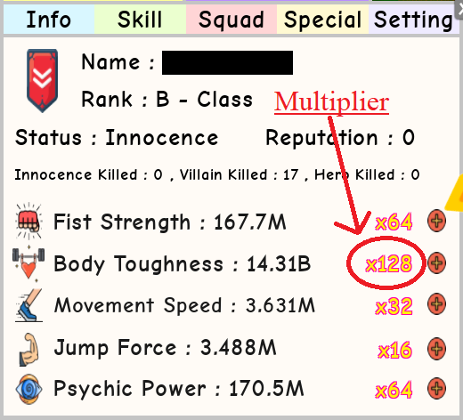 Multipliers Roblox Super Power Training Simulator Wiki Fandom - super power training simulator roblox script