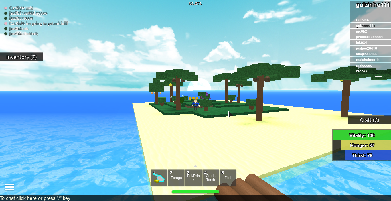 Roblox - Simulador de Sobrevivência ( Island ) 