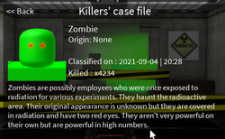 Giant Zombie in 00:20.320 by AbsoluteToxicity - ROBLOX: Survive and Kill  the Killers in Area 51 - Speedrun