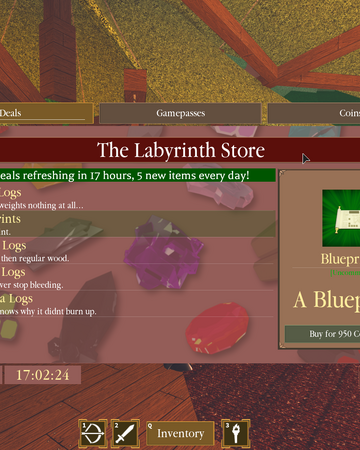 Blueprint Roblox The Labyrinth Wiki Fandom - where do u sell things in the labrinth roblox
