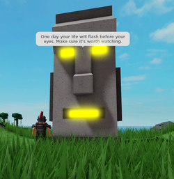 Screenshot of a roblox forest survival game