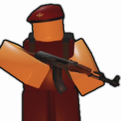 Roblox profile picture of a soldier with a powerful weapon