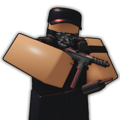 Roblox profile picture of a soldier with a powerful weapon