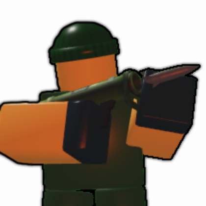 Roblox profile picture of a soldier with a powerful weapon