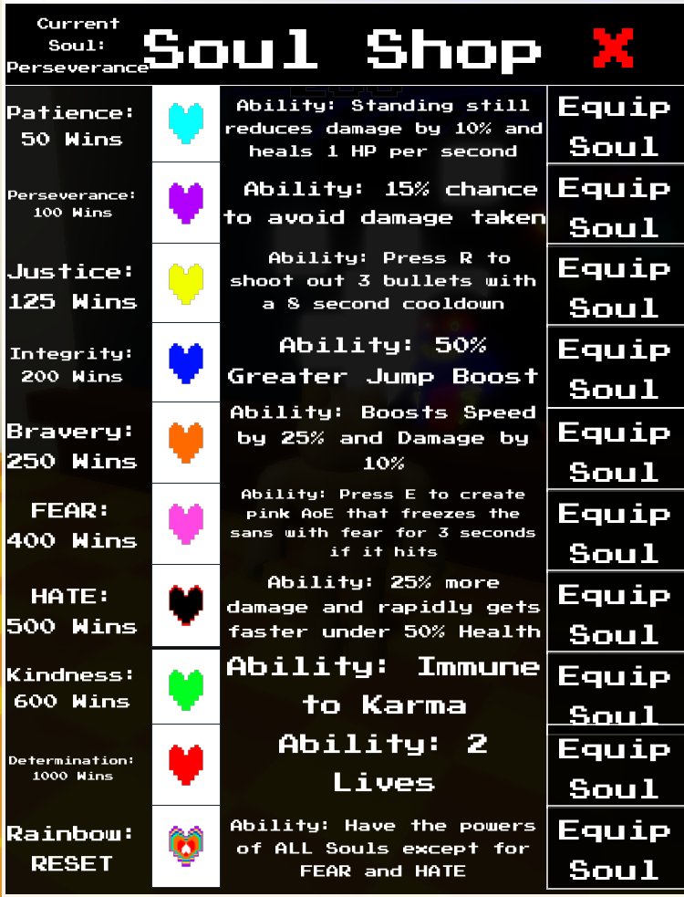 Souls Roblox Undertale Judgement Day Wiki Fandom - roblox equip armor script