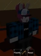 Skatingrease in a dark area.