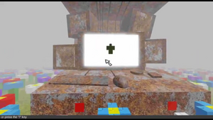 The terminal with morse message.