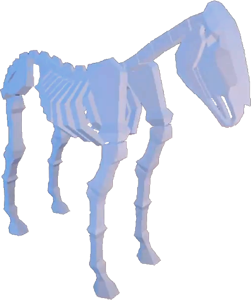 World Zero - Roblox - MOUNT - Skeleton Horse (Dark)