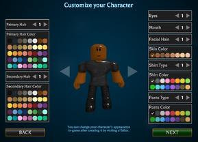 Character Creation Roblox World Of Magic Wiki Fandom - how do color your roblox character