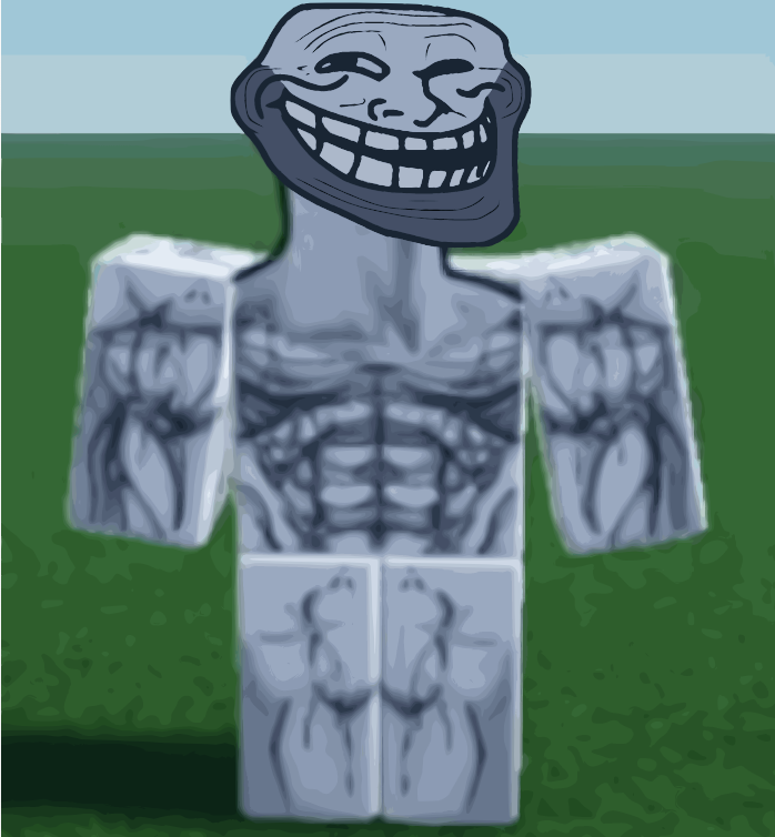 Giant troll face from roblox