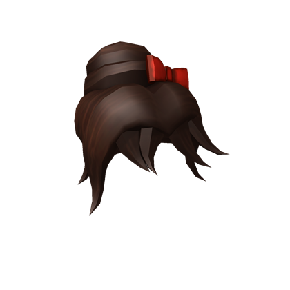 Brown bow hair  Brown hair roblox, Ribbon hair, Brown hair