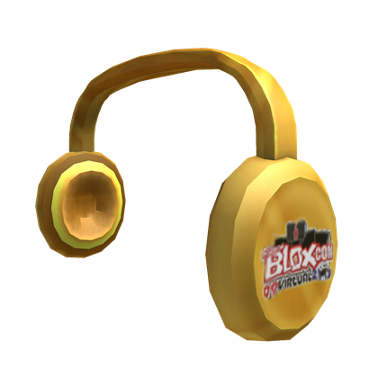 Catalog Golden Headphones Of Virtual Bloxcon Game Contest Roblox Wikia Fandom - yellow headphones roblox