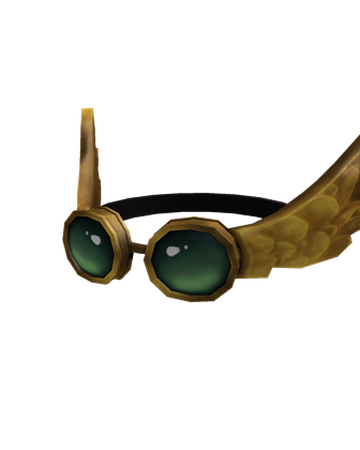 Golden Winged Goggles Roblox Wiki Fandom - black raised goggles roblox
