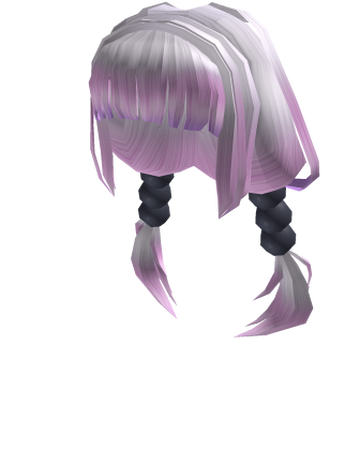 Catalog Dragon Pigtails In White To Purple Roblox Wikia Fandom - white hair id roblox