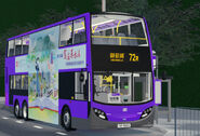 紫荊巴士派出Enviro500 MMC 12米 (TP9023) 行走72R線