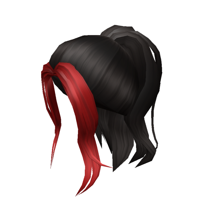 Black and Red  Black hair roblox, Free girl, Girl hairstyles