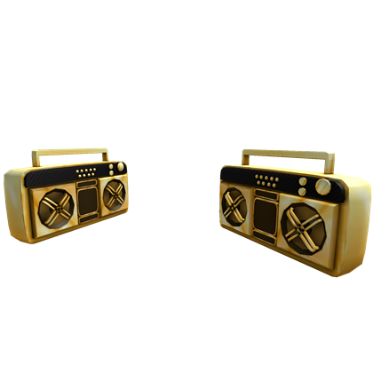 Catalog Dual Golden Super Fly Boomboxes Roblox Wikia Fandom - roblox boombox code