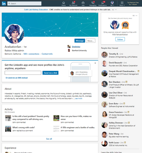 LinkedIn Example