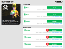 New Buy Robux page : r/roblox