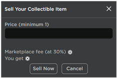 Limited Item Roblox Wiki Fandom - how to sell items for robux