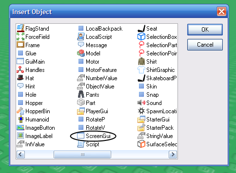 Tutorial Gui Forcefield Gui Roblox Wiki Fandom - insert object in script roblox