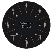 The in-game emote menu.