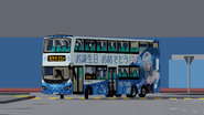 披上雪花ラミィ誕生日全車身應援廣告的富豪B8L（VLX8／YJ9822）行走此路線