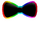 Cartoony Rainbow Bow Tie