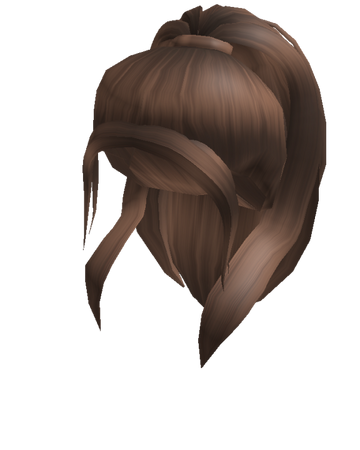 Catalog Brown Half Up Ponytail Roblox Wikia Fandom - roblox ponytail hair codes
