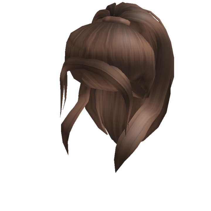 Catalog Brown Half Up Ponytail Roblox Wikia Fandom - ponytail free roblox hairs