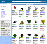 The Roblox Catalog in 2009