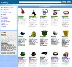 Avatar Shop, Roblox Wiki