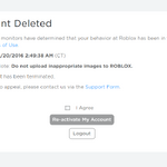 Ban Account Deletion Termination Roblox Wikia Fandom - poke on twitter my roblox account was banned httpstco