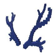 Blue 8-Bit Antlers