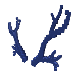 Blue 8-Bit Antlers