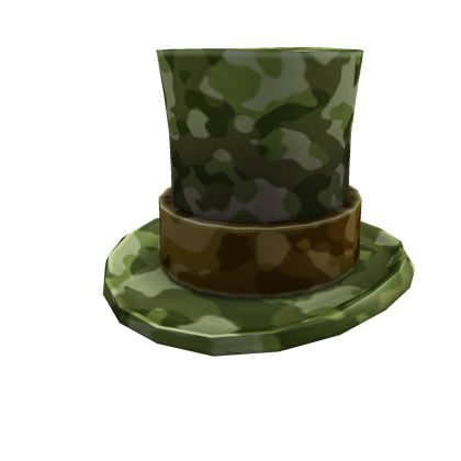 Catalog Camouflage Top Hat Roblox Wikia Fandom - roblox camo hat