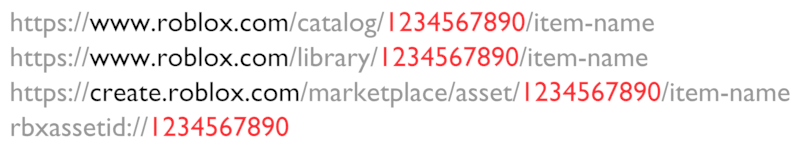 Roblox Tutorial for getting the correct ID for catalog items 