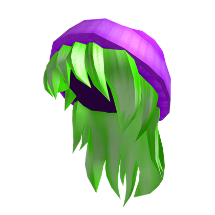 Catalog Purple Beanie With Neon Green Hair Roblox Wikia Fandom - green hair anime girl roblox